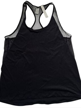 Victoria's Secret Black Mesh-Back Racer Tank